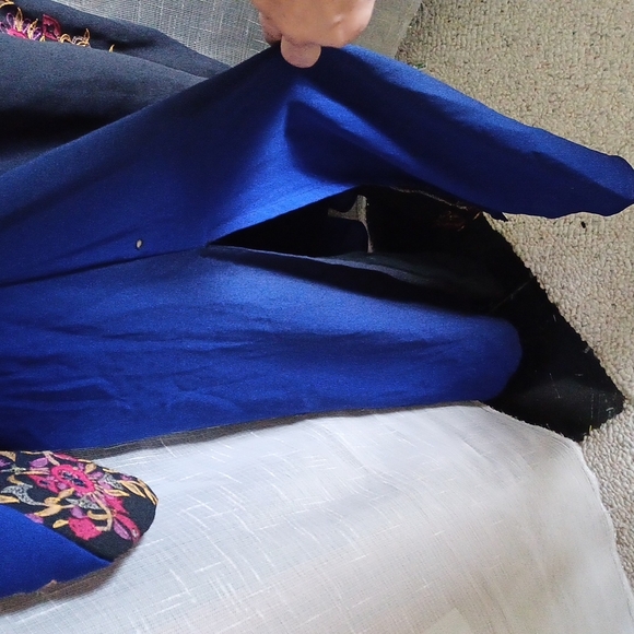 Unbranded womens kurta top Embroidery Sequins, blue to black gradient,  sz S - Picture 7 of 7